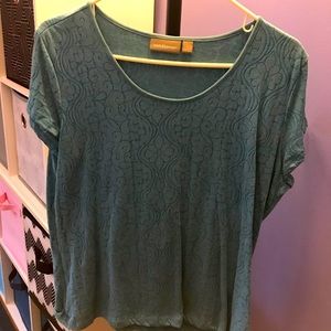 Croft & Barrow top, teal size L